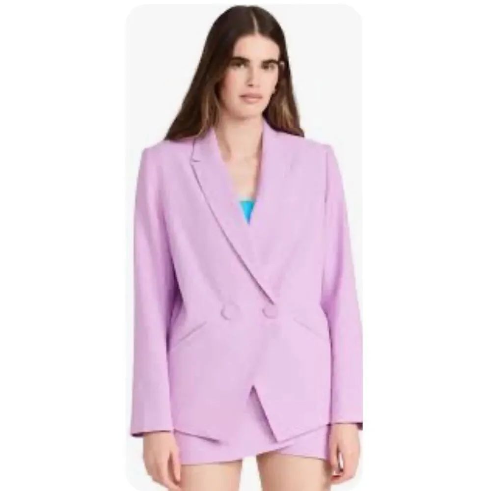 THE SEI Double Breasted Blazer In Lavendar NWT Size 0